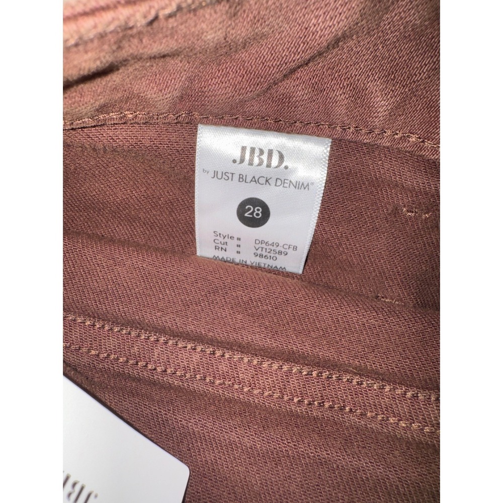 Just Black Denim Wide Leg Pants Women Brown Patch Pocket High Rise 28 DP649-CFB - Picture 8 of 8